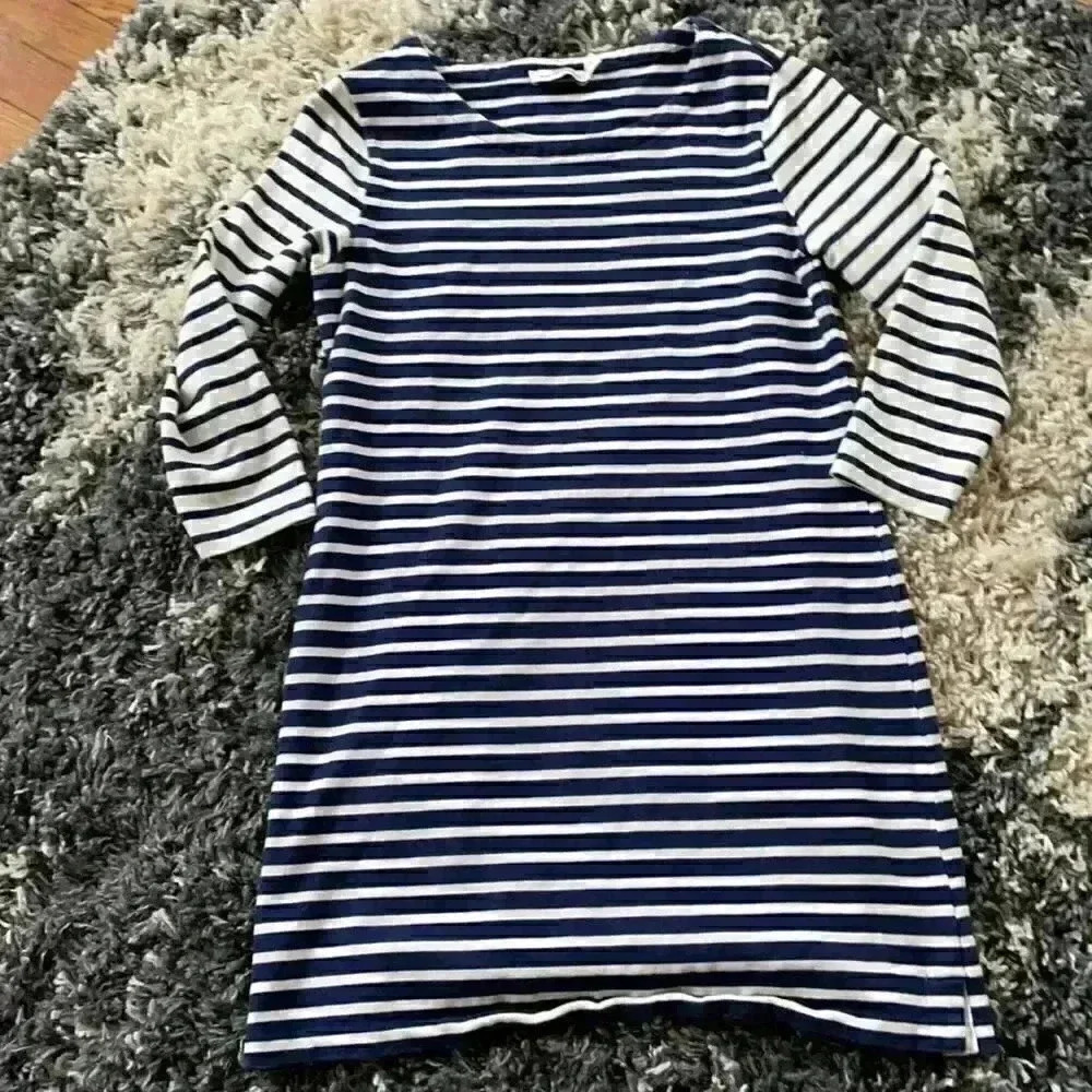 Vineyard vines striped cotton shift dress small